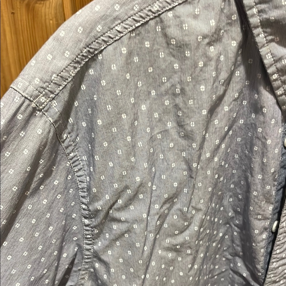 Weatherproof Light Blue Patterned Button-Down Shirt - Picture 6 of 10